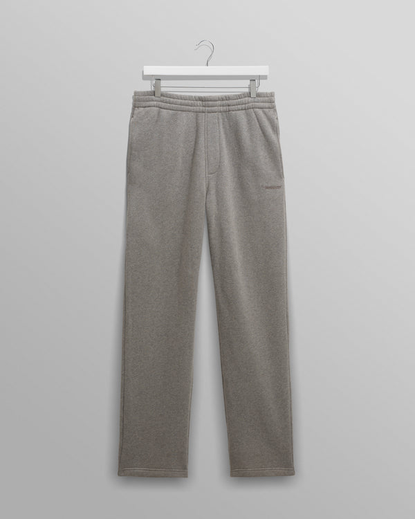 wax london men's Ska - Grey Embroidered Logo Loopback Cotton Joggers