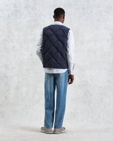 wax london Skye - Navy Quilted Nylon Gilet