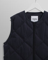 wax london Skye - Navy Quilted Nylon Gilet