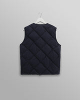 wax london Skye - Navy Quilted Nylon Gilet