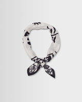 wax london men's Sloane - Navy And Ecru Painted Flower Neck Scarf