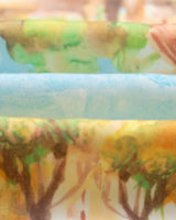 wax london Sloane - Watercolour Abstract Painting Neck Scarf