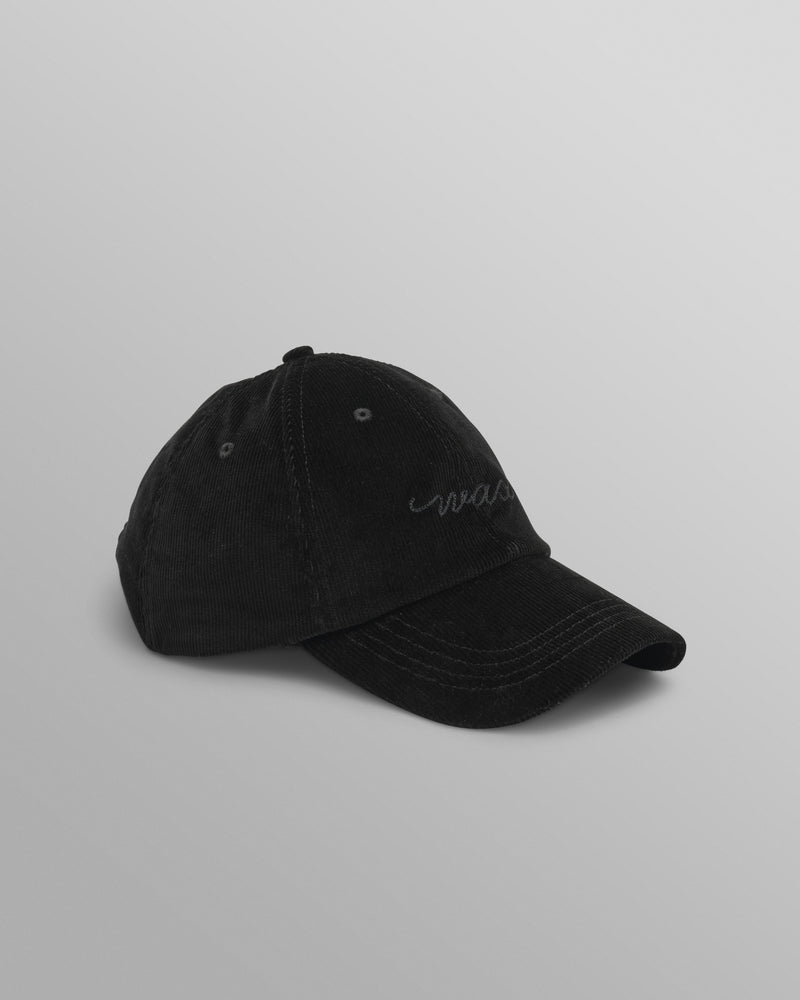wax london men's Spencer - Black Corduroy Sports Cap