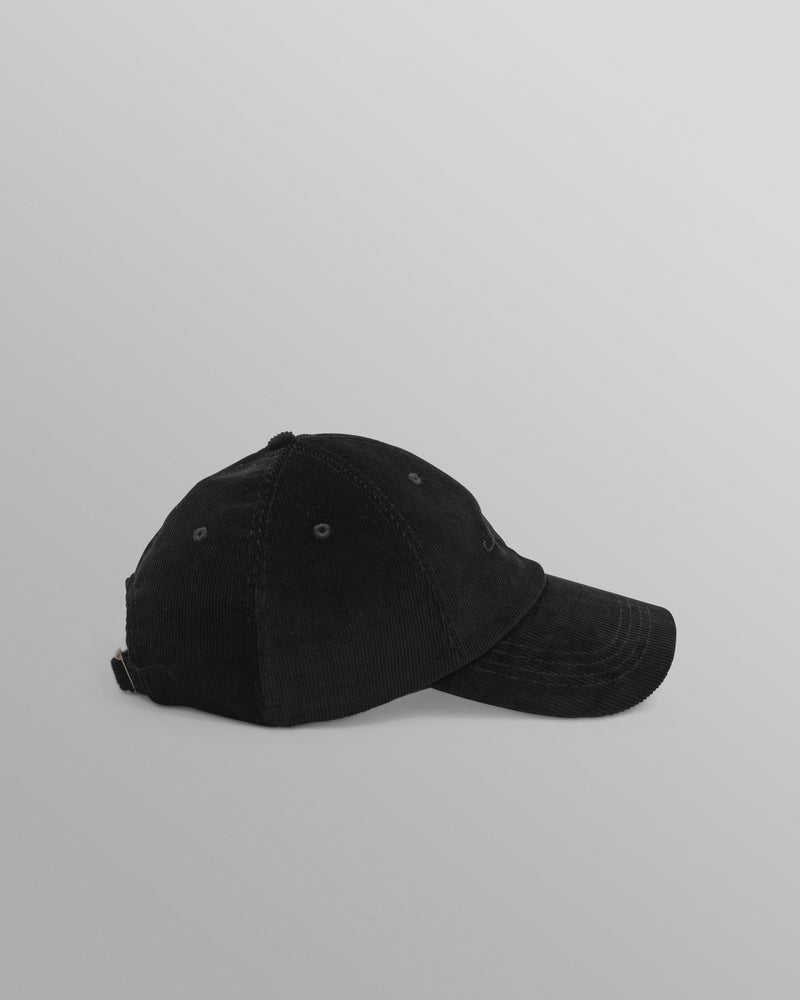 wax london men's Spencer - Black Corduroy Sports Cap