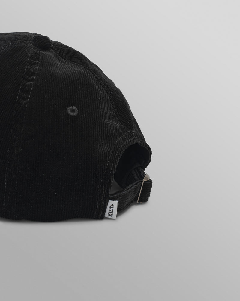 wax london men's Spencer - Black Corduroy Sports Cap