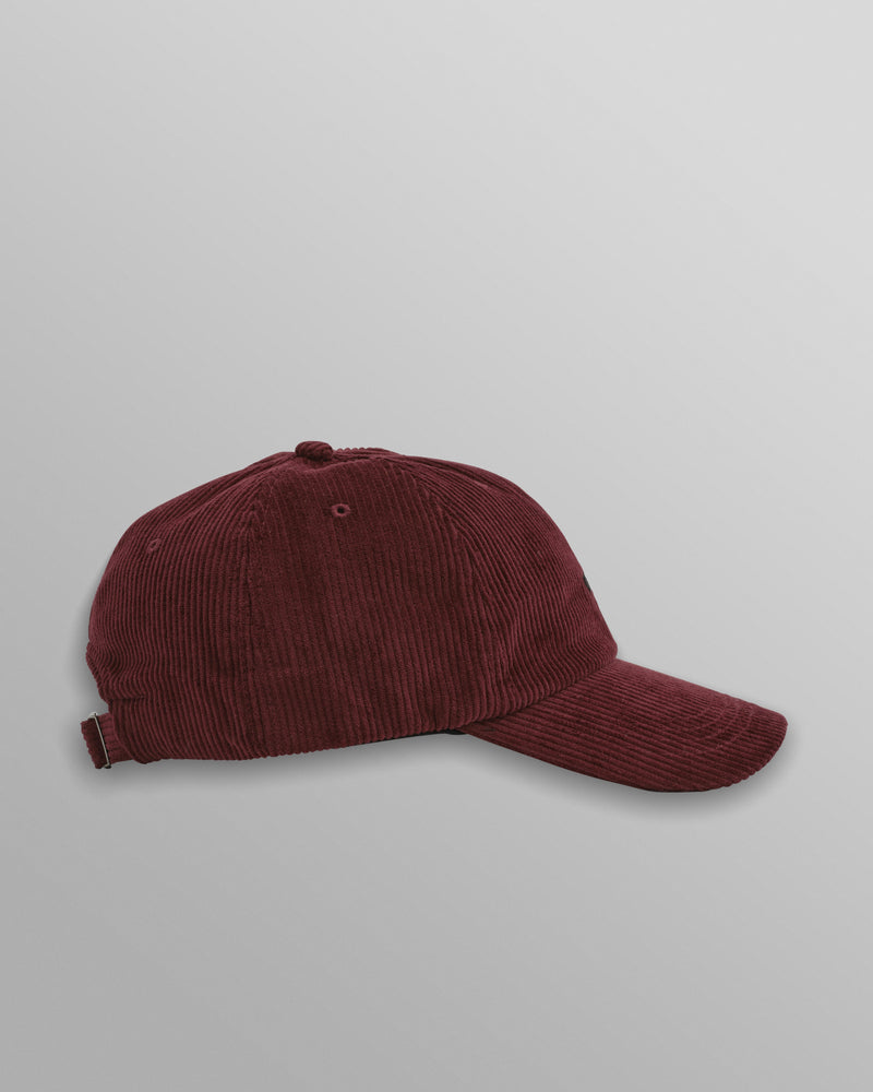 wax london Spencer - Burgundy Corduroy Sports Cap