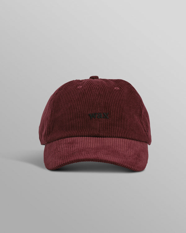 wax london Spencer - Burgundy Corduroy Sports Cap