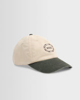 wax london men's Spencer - Ecru And Khaki Cotton Sports Cap