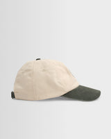 wax london men's Spencer - Ecru And Khaki Cotton Sports Cap