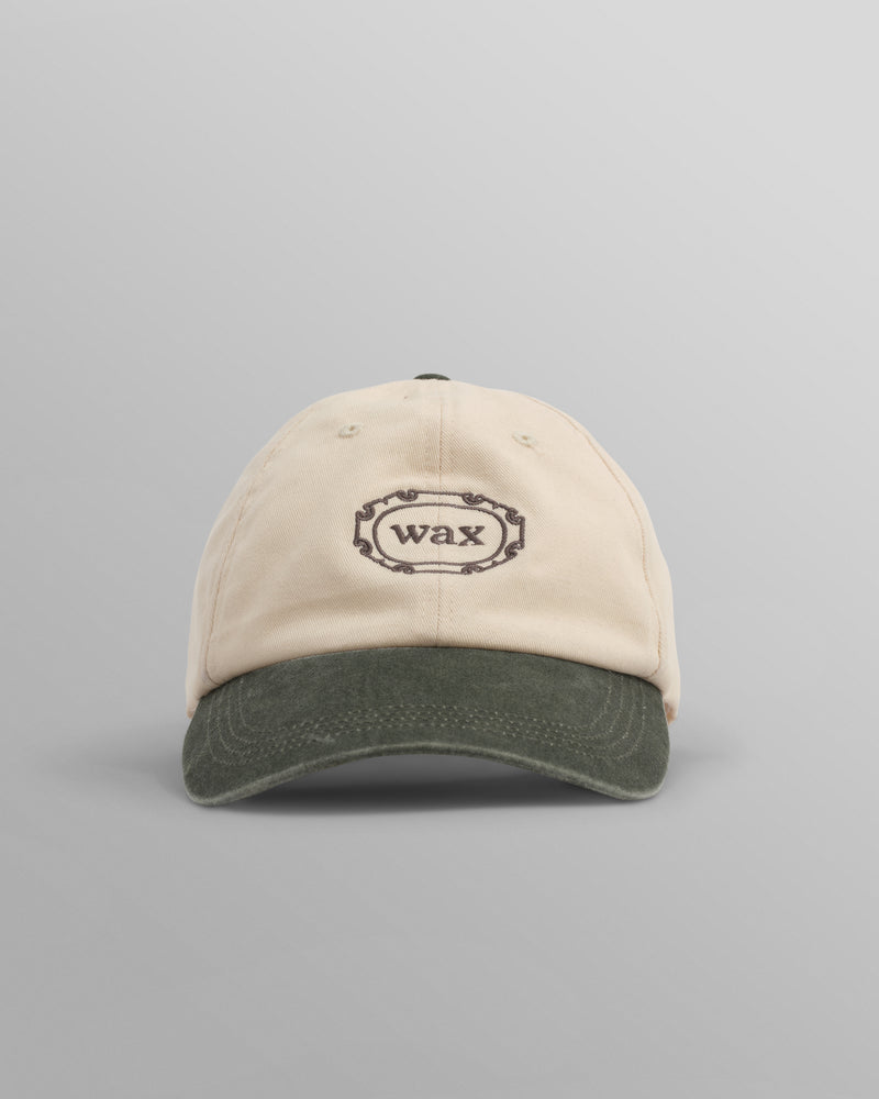 wax london Spencer - Ecru And Khaki Cotton Sports Cap