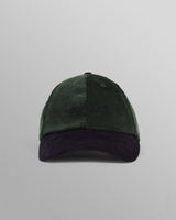 wax london men's Spencer - Green And Navy Corduroy Sports Cap