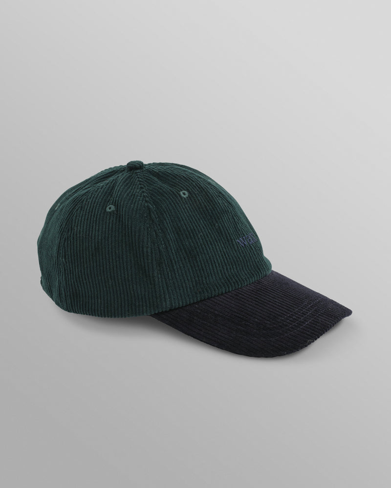 wax london Spencer - Green/Navy Corduroy Sports Cap