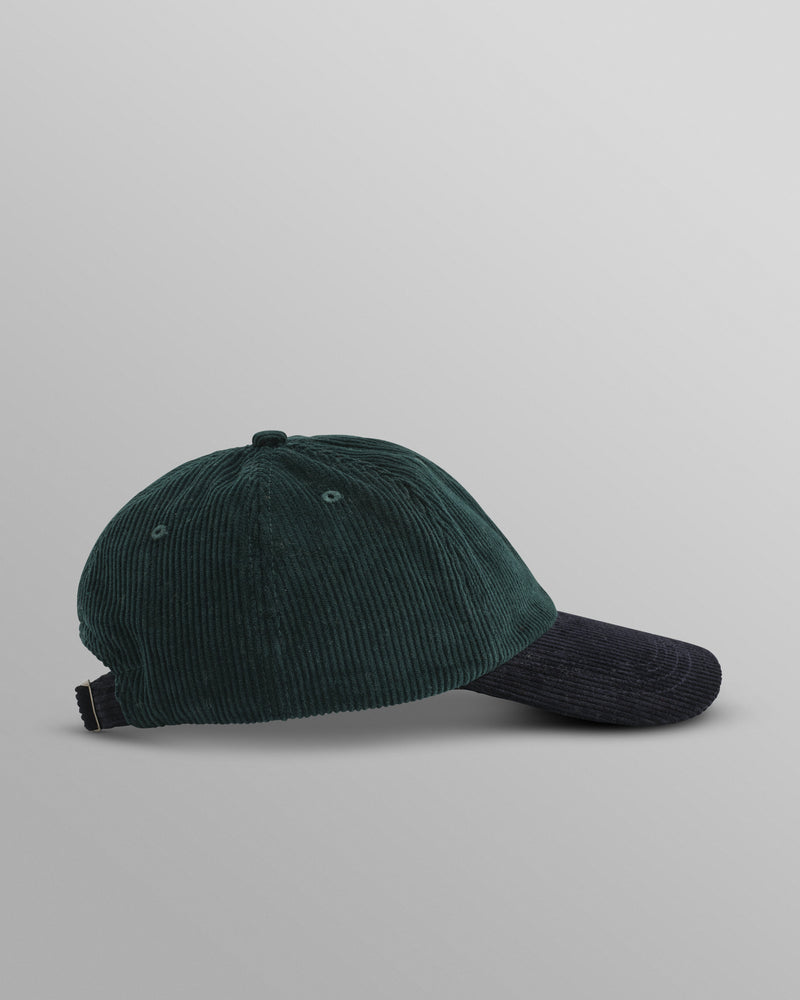 wax london Spencer - Green/Navy Corduroy Sports Cap