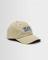 wax london men's Spencer - Light Khaki Wash Twill Cotton Sports Cap