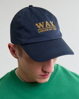 wax london men's Spencer - Navy & Yellow Cotton Sports Cap