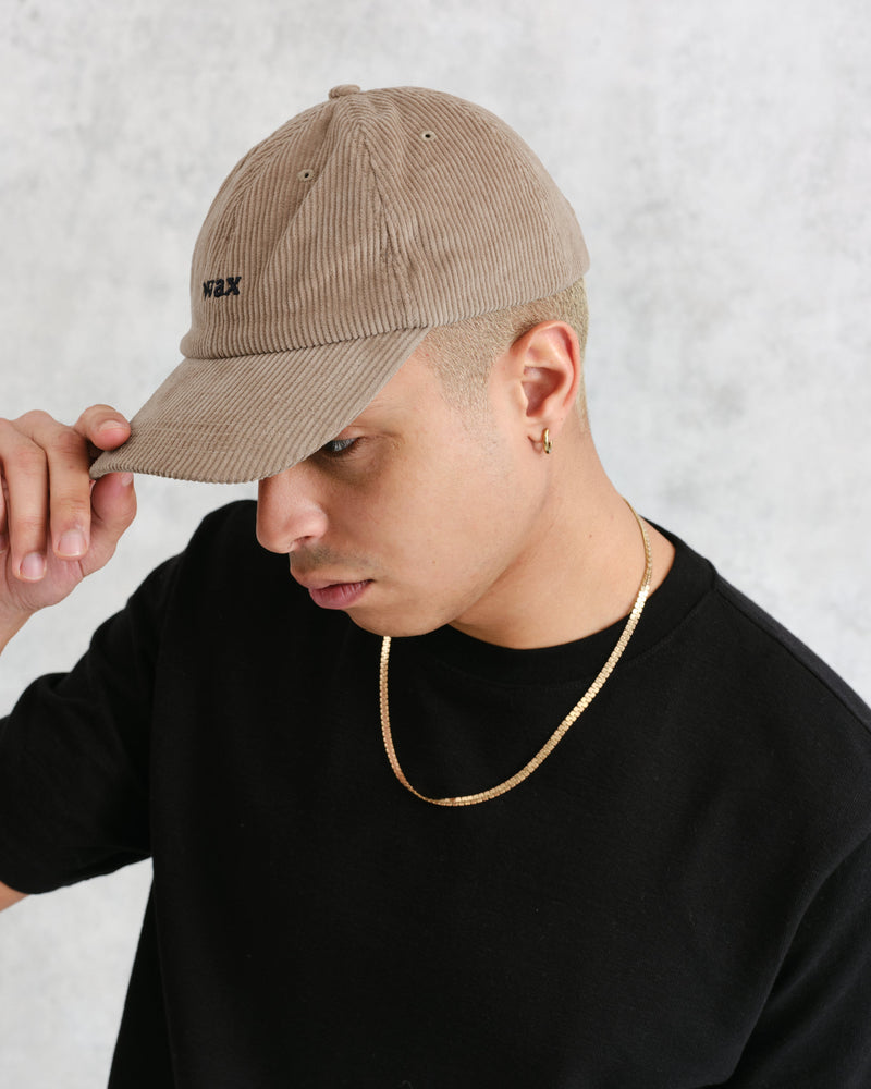 wax london Spencer - Sand Corduroy Sports Cap