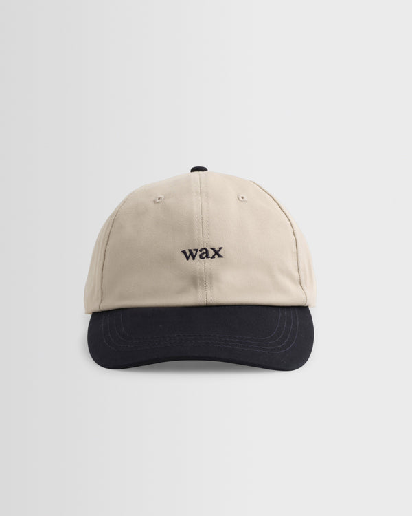 wax london men's Spencer - Stone And Navy Cotton Sports Cap