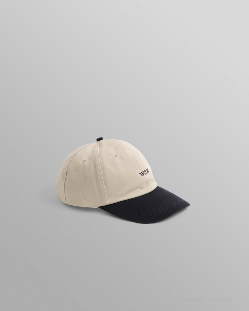 wax london Spencer - Stone/Navy Cotton Sports Cap