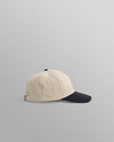 wax london Spencer - Stone/Navy Cotton Sports Cap