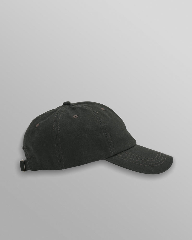 wax london Spencer - Washed Black Cotton Sports Cap