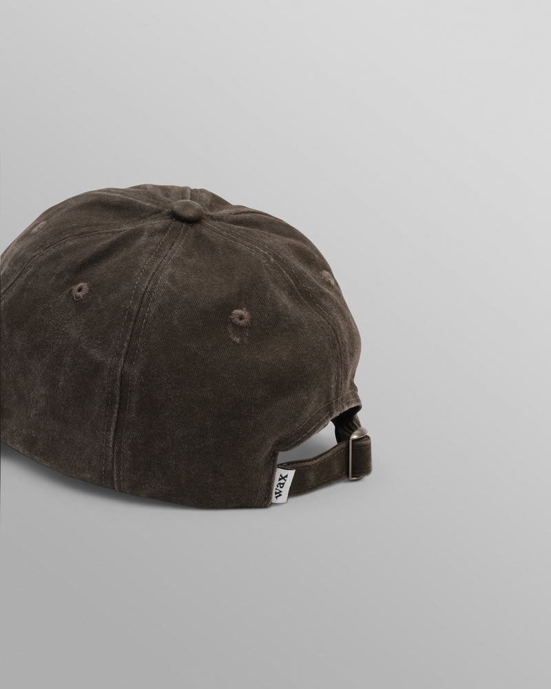 wax london Spencer - Washed Brown Cotton Sports Cap