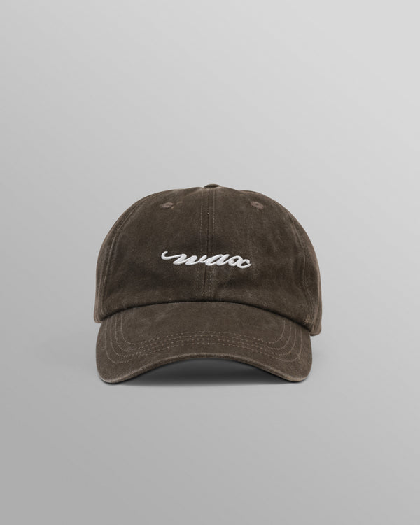 wax london Spencer - Washed Brown Cotton Sports Cap