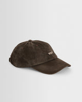 wax london men's Spencer - Washed Brown Heavy Cotton Twill Sports Cap