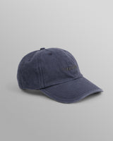 wax london Spencer - Washed Navy Cotton Sports Cap