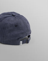 wax london Spencer - Washed Navy Cotton Sports Cap