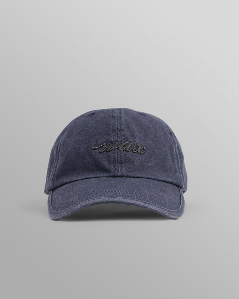 wax london Spencer - Washed Navy Cotton Sports Cap