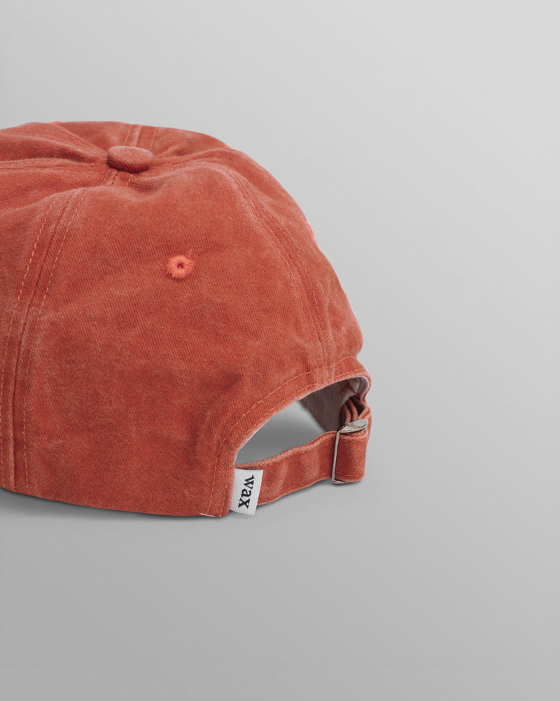 wax london Spencer - Washed Red Cotton Sports Cap