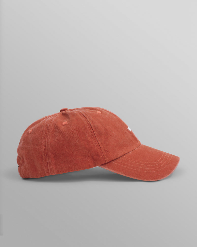 wax london Spencer - Washed Red Cotton Sports Cap