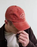 wax london men's Spencer - Washed Rust Heavy Cotton Twill Sports Cap