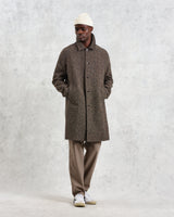 wax london Stan - Brown Fleck Tweed Car Coat