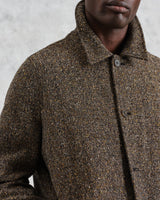 wax london Stan - Brown Fleck Tweed Car Coat