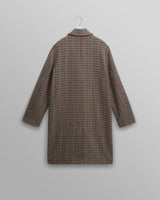 wax london men's Stan - Natural Houndstooth Check Wool Car Coat