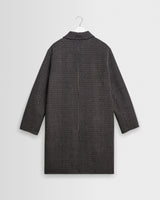 wax london men's Stan - Navy And Brown Double Face Car Coat