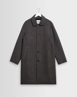 wax london men's Stan - Navy And Brown Double Face Car Coat
