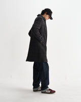 wax london men's Stan - Navy And Grey Puppytooth Check Wool Car Coat