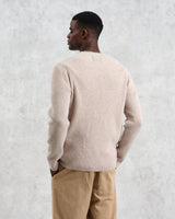 wax london Stanley - Oatmeal Rib-Knit Wool Jumper