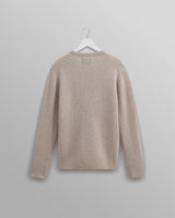 wax london Stanley - Oatmeal Rib-Knit Wool Jumper