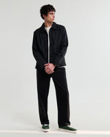 wax london men's Strand - Black Cotton Tencel Twill Jacket