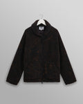 Tate - Black And Brown Paisley Jacquard Fleece Jacket