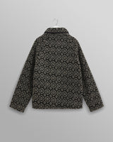 wax london Tate - Charcoal Ornate Jacquard Fleece Jacket