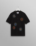 Tellaro - Black Embroidered Knitted Cotton Polo