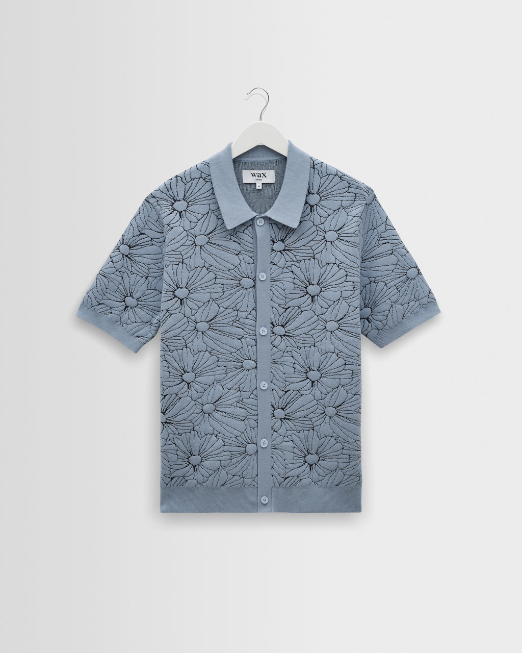 Tellaro Light Blue Flower Jacquard Shirt
