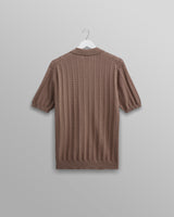 wax london Tellaro Shirt Brown Pointelle