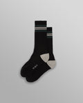 Thorpe - Black And Grey Preppy Stripe Socks
