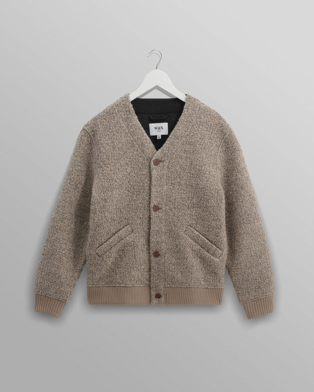 YLÈVE Wool Boucle Knit Cardigan Grey | Cultizm