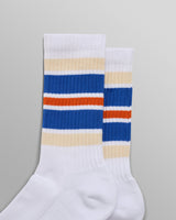 wax london Trek Sock White/Multi Sports Stripe